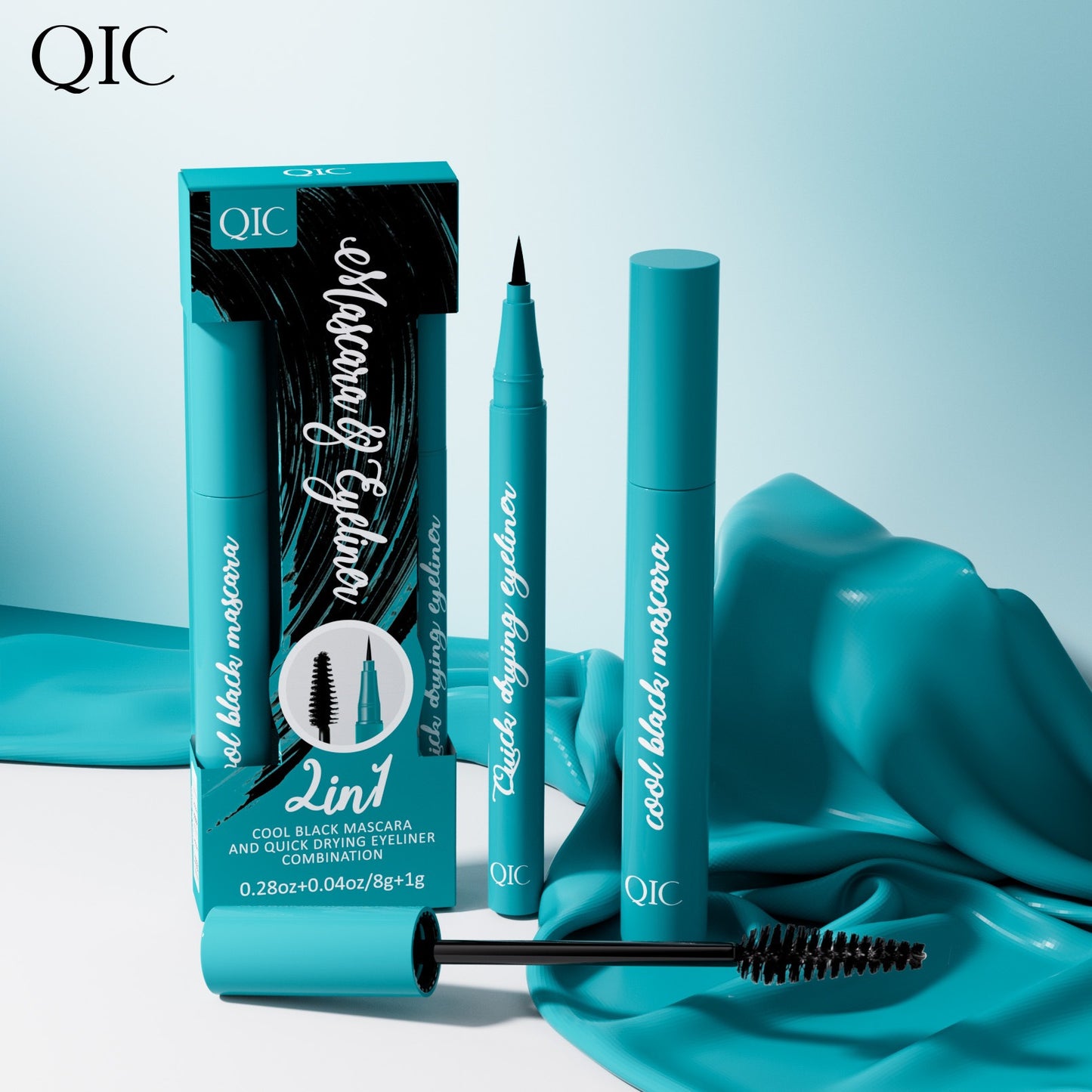 QIC GREEN EYELINER + MASCARA