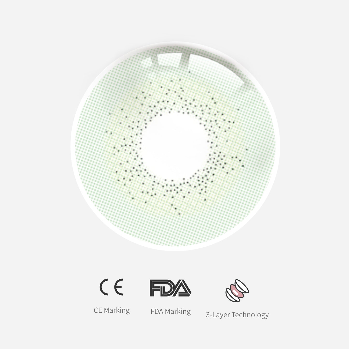 LENTI A CONTATTO CERTIFICATE PER COSPLAY COLORE VERDE CHIARO