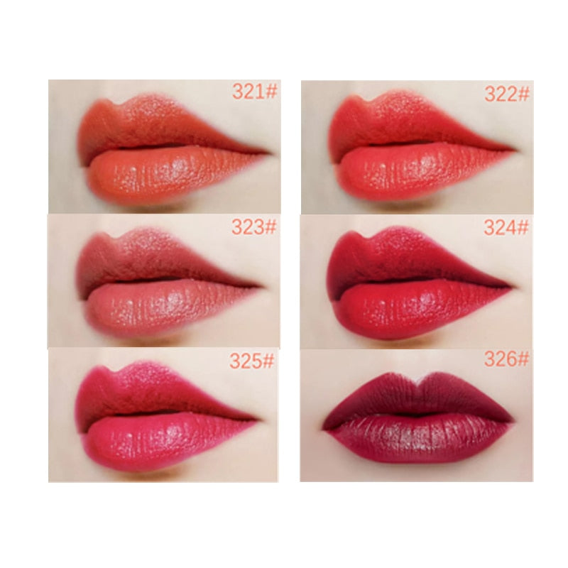 ROSSETTO LUNGA DURATA ELEGANTE ROSSO 6 COLORI OPACO