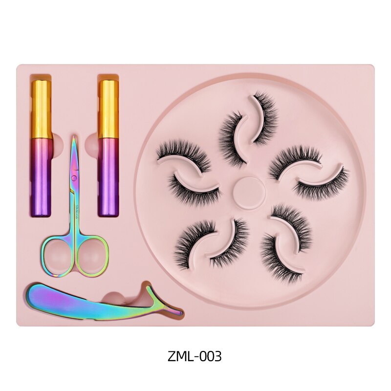 SET CIGLIA FINTE IMPERMEABILI CON 2 EYELINER FORBICE E ACCESSORI FATTI A MANO
