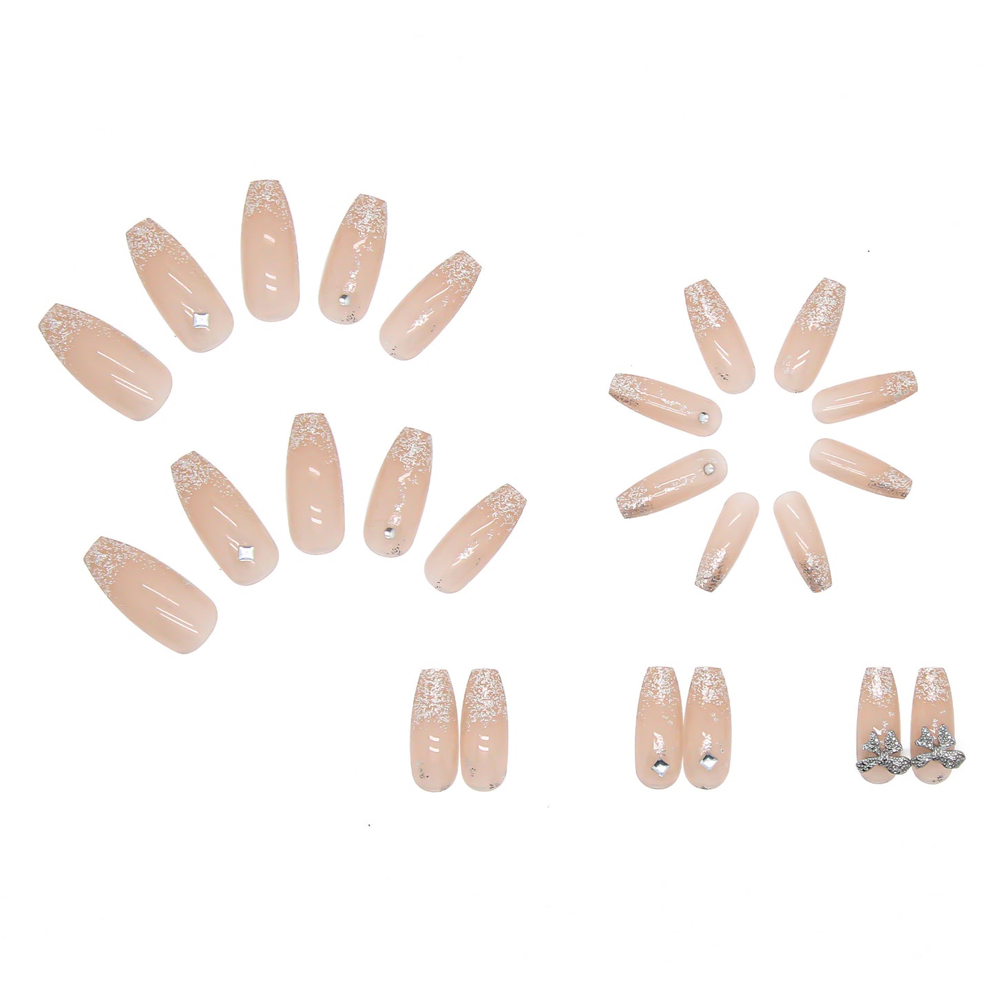 PRESS ON MANICURE FAIRY LONG CON COLLA