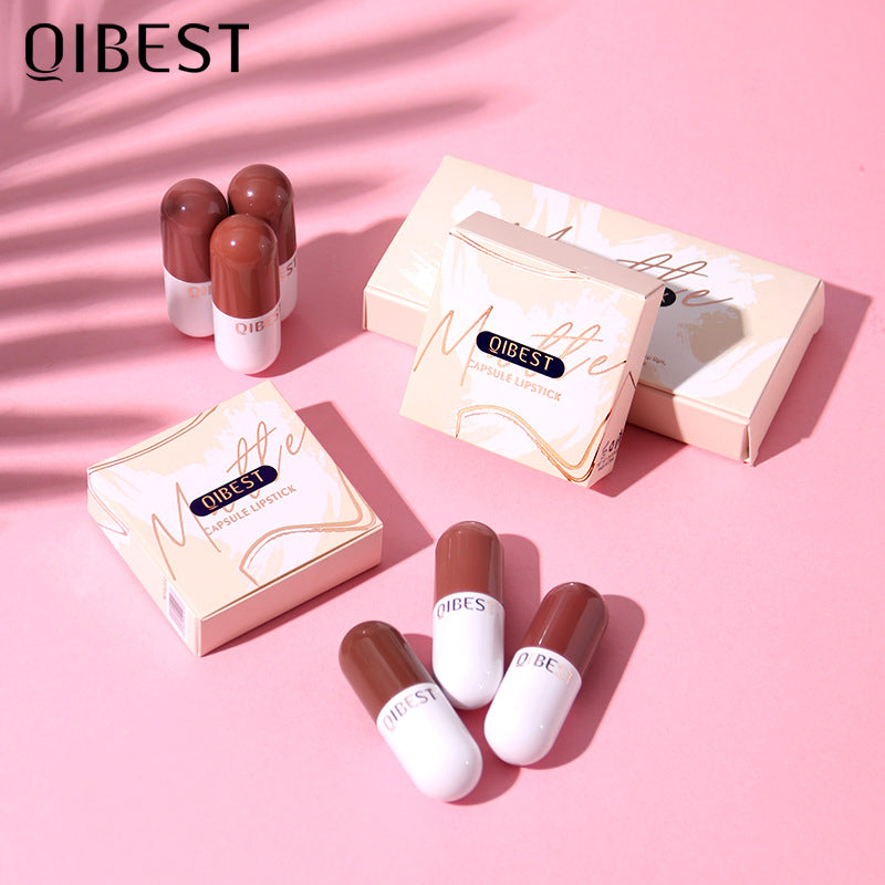 QIBEST MINI CAPSULE ROSSETTO SET VELLUTO OPACO