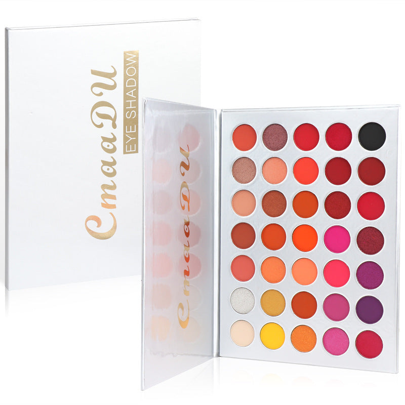 PERLA GLITTER PALETTE DI OMBRETTI CMAADU 35 COLORI OPACHI