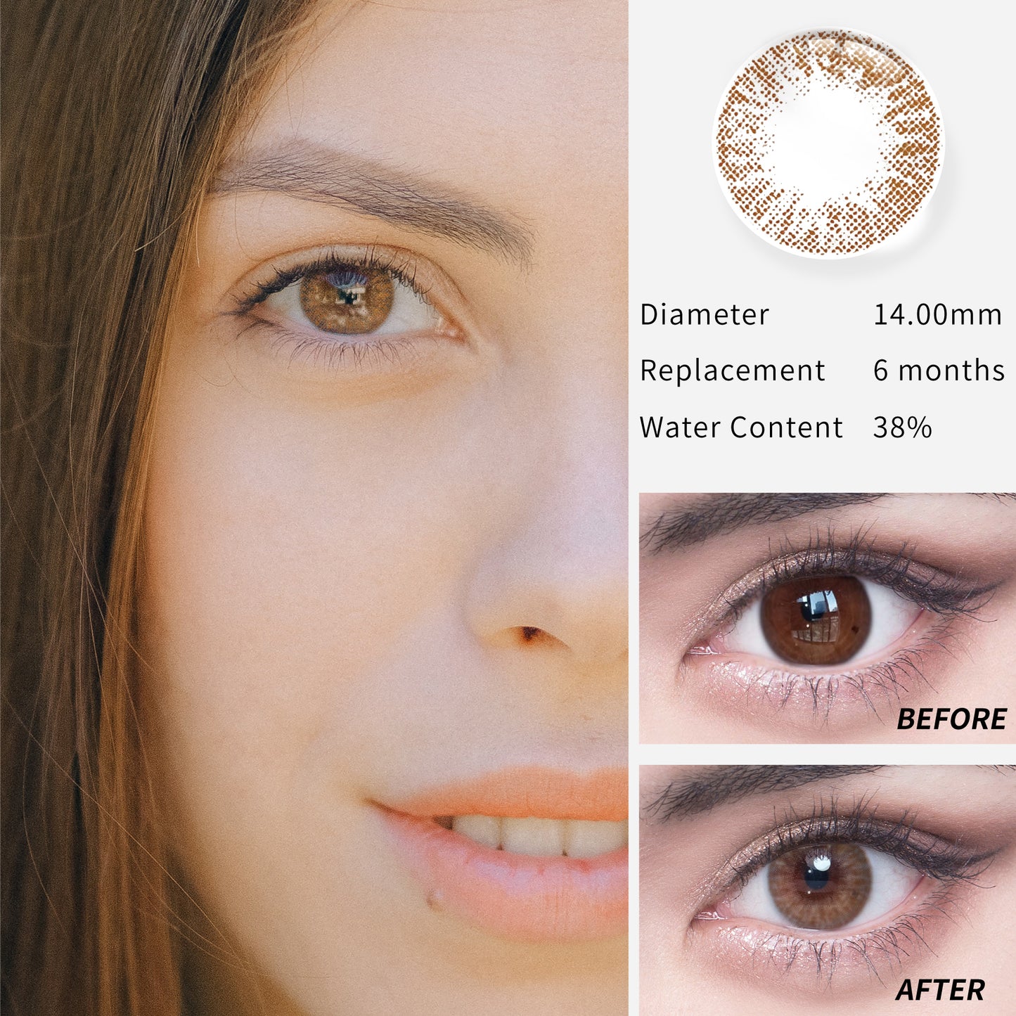 LENTI A CONTATTO CERTIFICATE COLORE AURORA BROWN