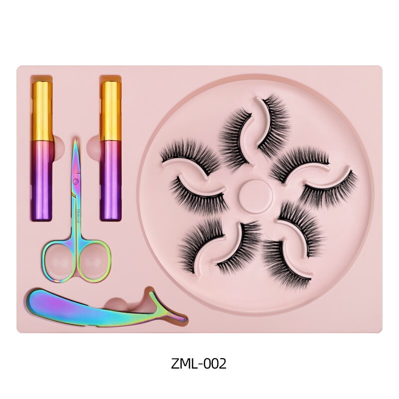 SET CIGLIA FINTE IMPERMEABILI CON 2 EYELINER FORBICE E ACCESSORI FATTI A MANO