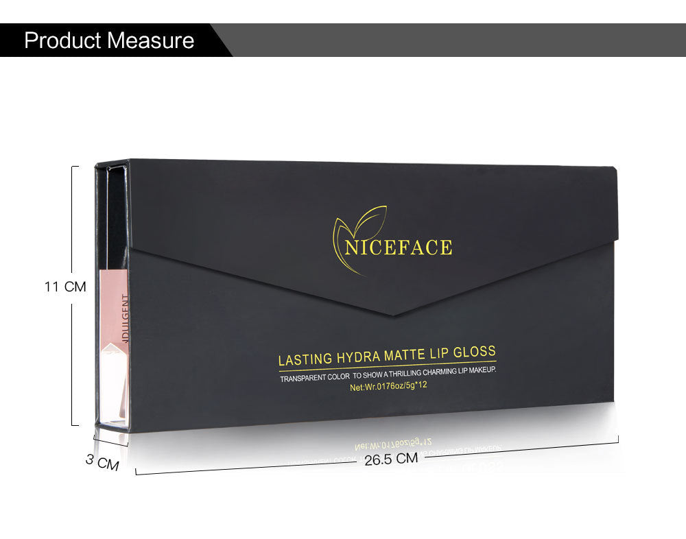 CONFEZIONE REGALO COMBINAZIONE DI LUCIDALABBRA NICEFACE 12 COLORI
