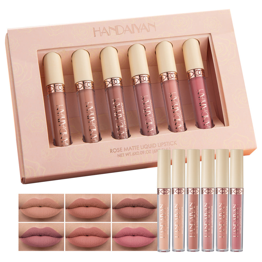 LIQUID LIPSTICK HANDAIYAN 6 MATTE ROSE LIP GLOSS