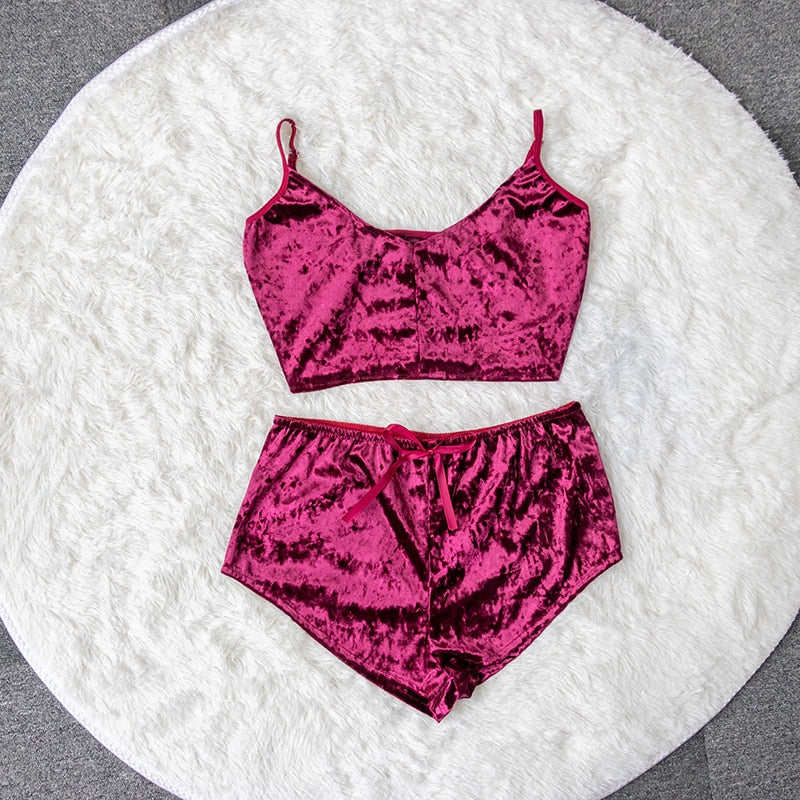 SEXY PIJAMA VRLVET (2pz)