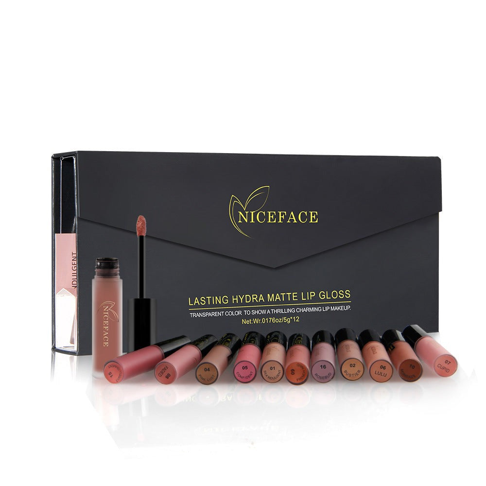 CONFEZIONE REGALO COMBINAZIONE DI LUCIDALABBRA NICEFACE 12 COLORI