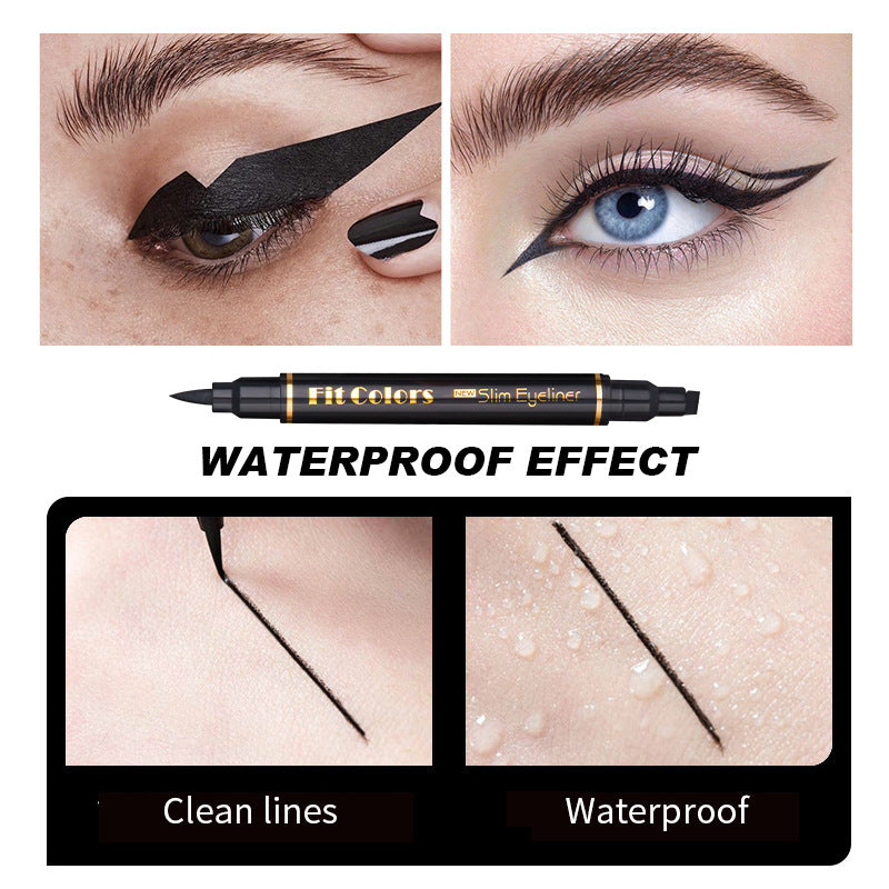 EYELINER CON GUARNIZIONE AD ALA TRIANGOLARE A DOPPIA TESTA IMPERMEABILE