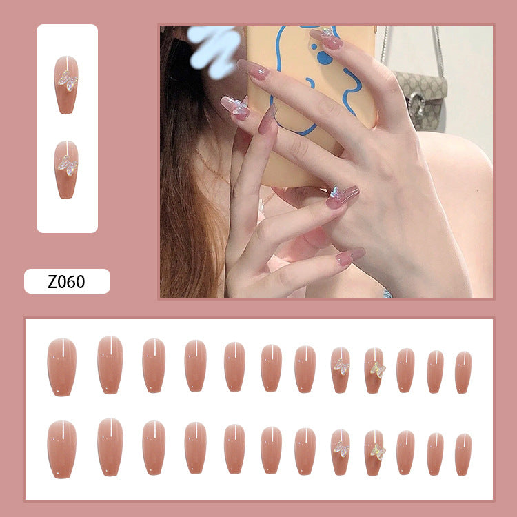 PRESS ON MANICURE AURORA BUTTERFLY CON COLLA