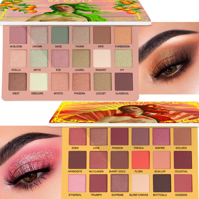 KA CAYLA PALETTE DI OMBRETTI OPACHI E METALLICI 18 TONALITÀ