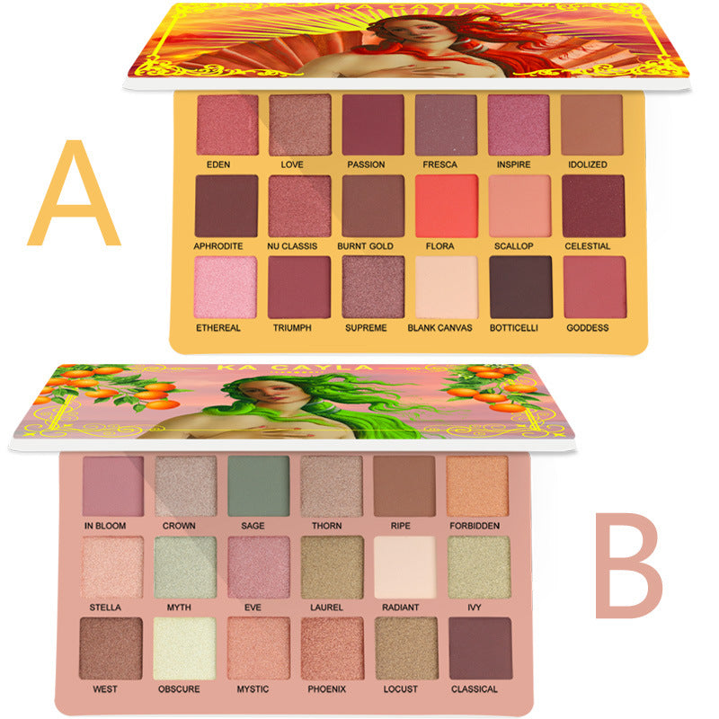 KA CAYLA PALETTE DI OMBRETTI OPACHI E METALLICI 18 TONALITÀ