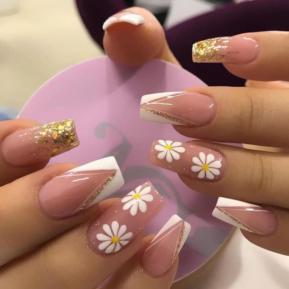 PRESS ON MANICURE FRENCH CON COLLA