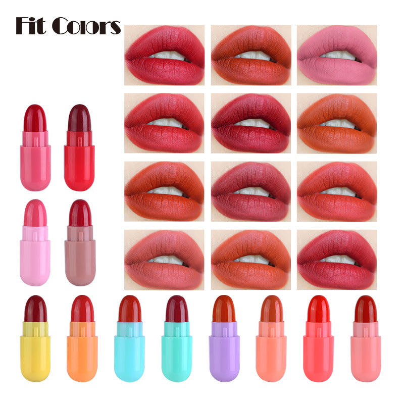 FIT COLORS ROSSETTO OPACO MINI PILL DA 12 COLORI