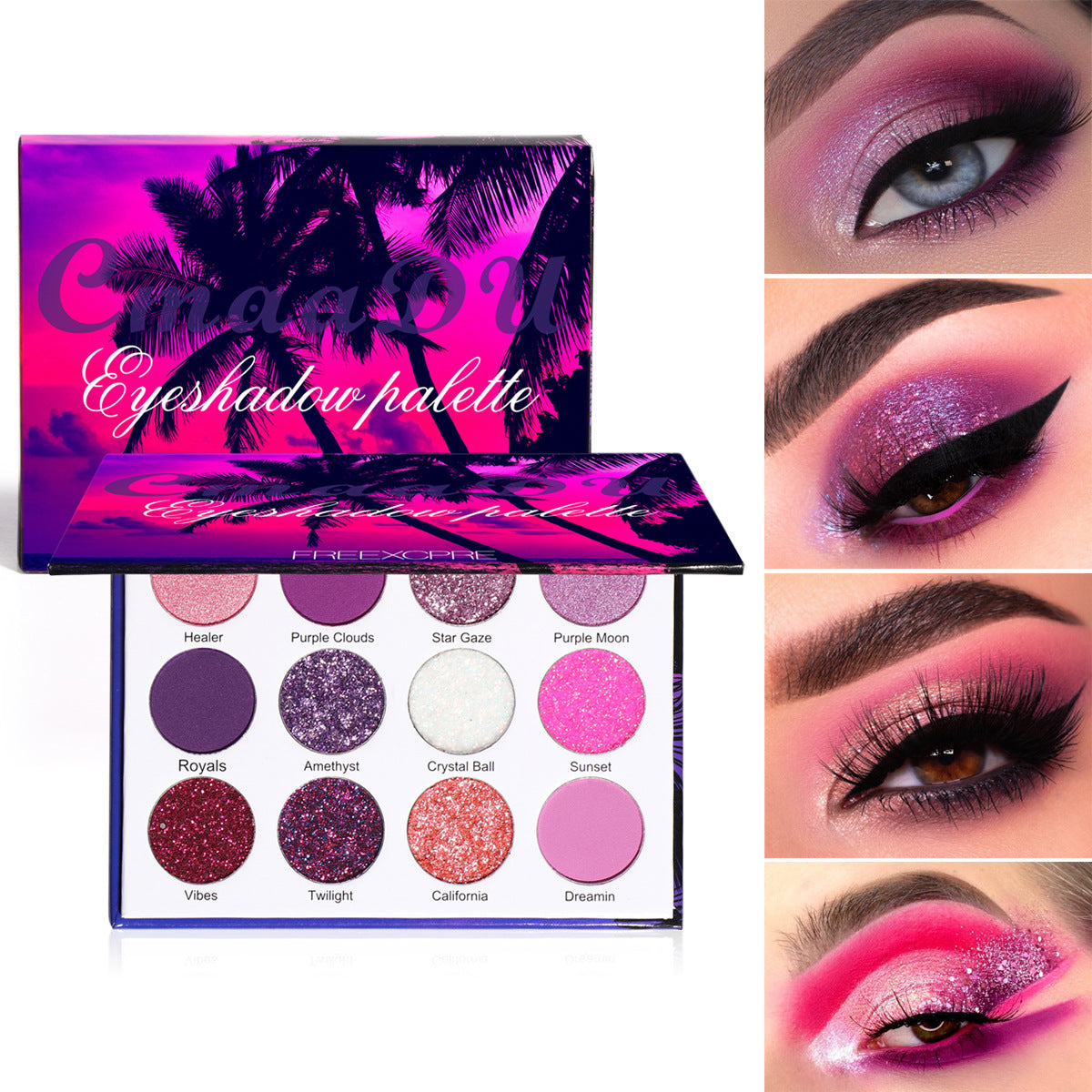CMAADU PALETTE OMBTETTI GLITTERATI (12 COLORI)