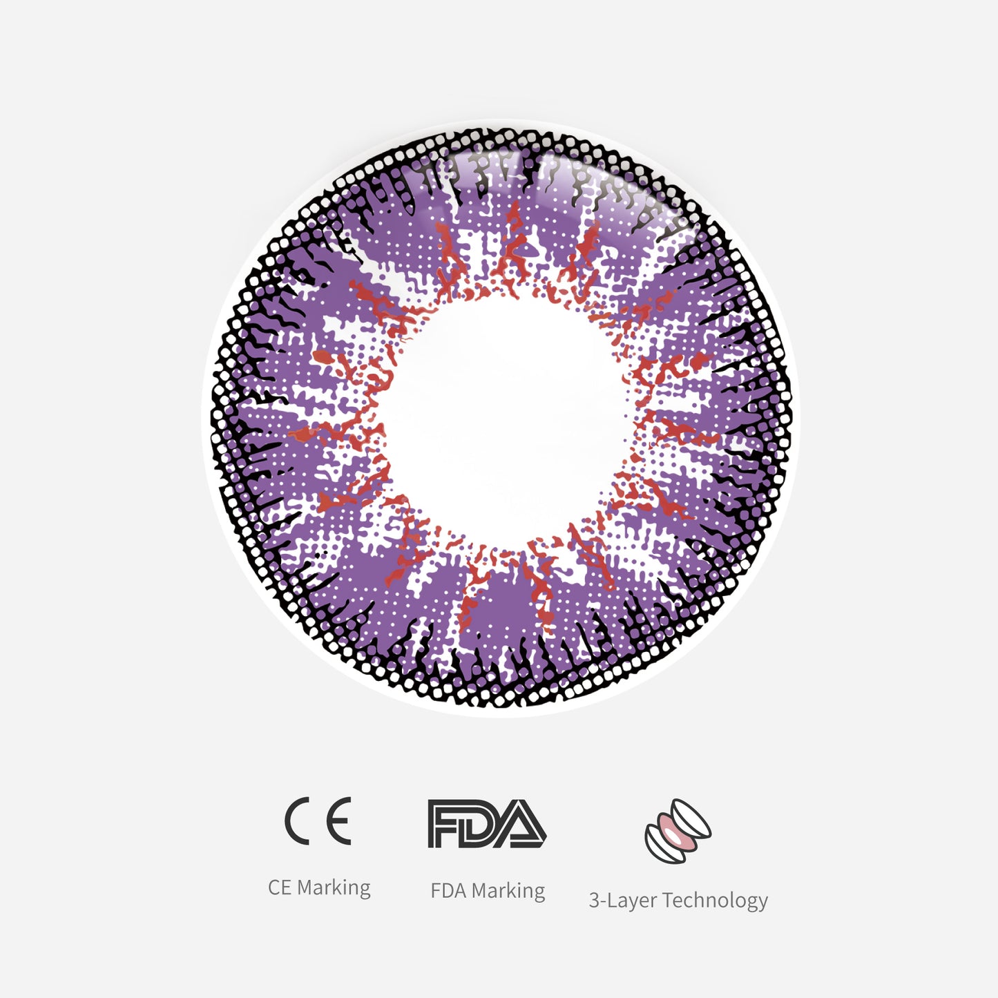 LENTI A CONTATTO CERTIFICATE COLORE VIOLA INTENSO