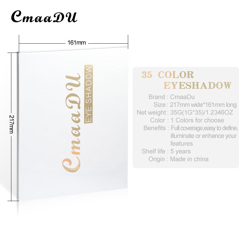 PERLA GLITTER PALETTE DI OMBRETTI CMAADU 35 COLORI OPACHI
