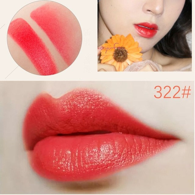 ROSSETTO LUNGA DURATA ELEGANTE ROSSO 6 COLORI OPACO