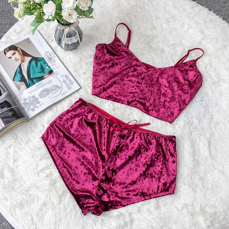 SEXY PIJAMA VRLVET (2pz)