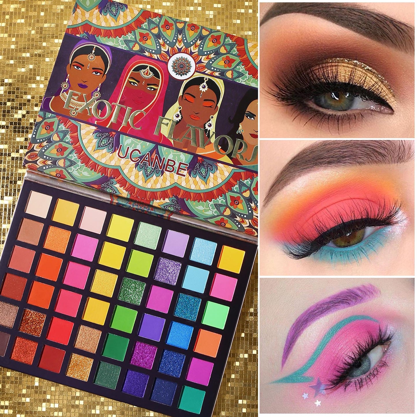 UCANBE PALETTE DI OMBRETTI ESOTICI DA 48 COLORI