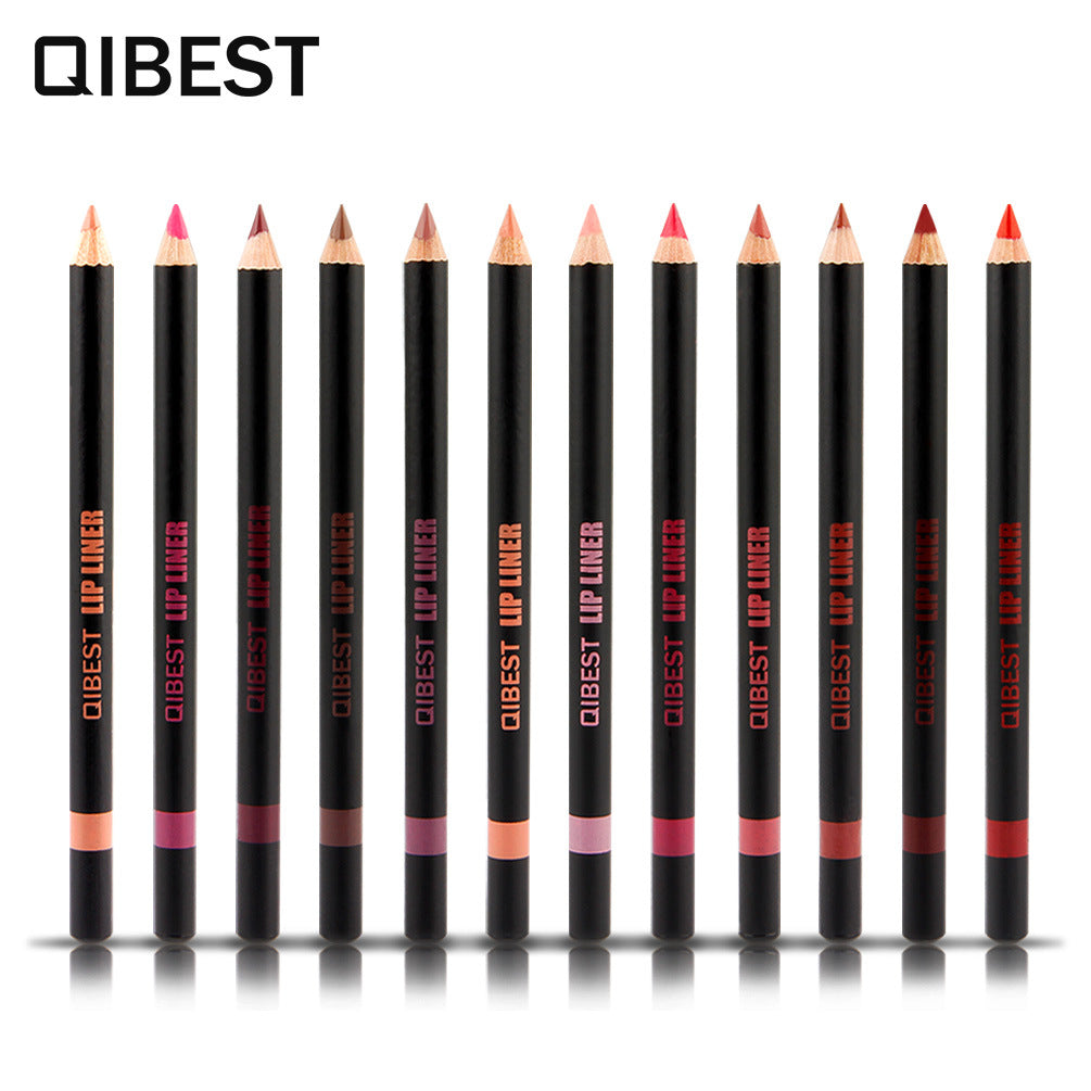 MATITA PER LABBRA QIBEST FASHION BLACK ROD 12 COLORI