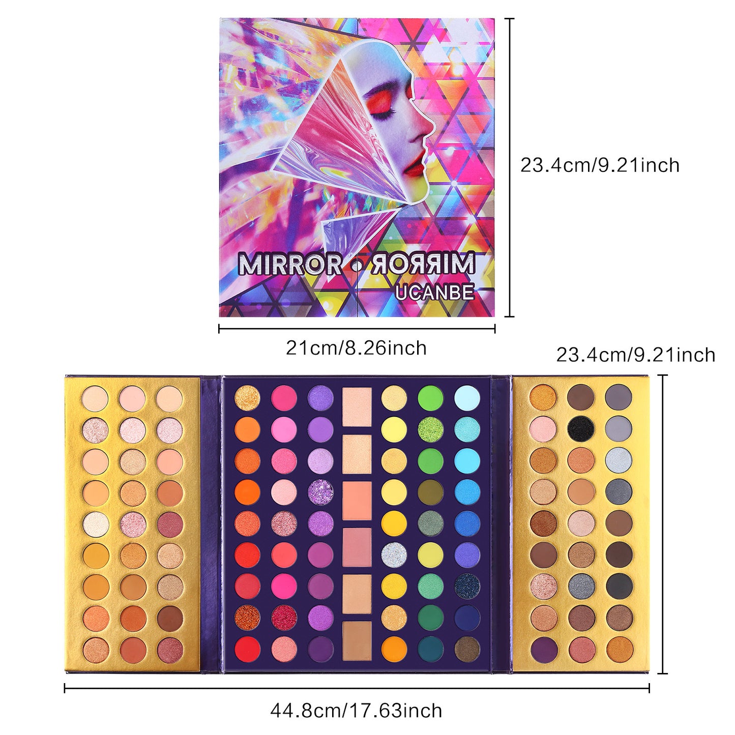 UCANBE PALETTE OBRETTI DA 114 COLORI MAGIC EYE SHADOW COLOR TERRA