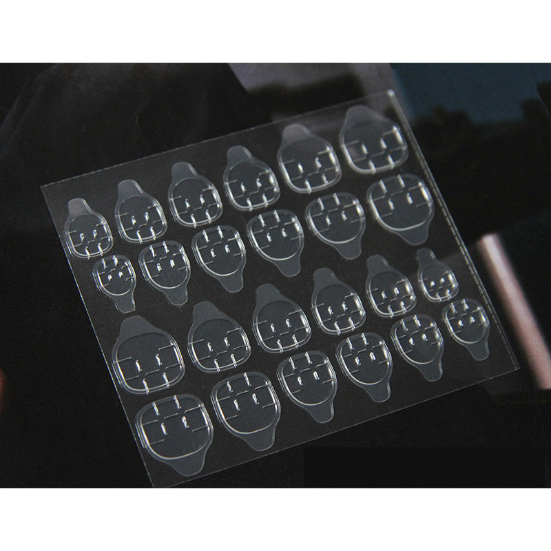 PRESS ON MANICURE CLASSICA DARK BUTTERFLY CON COLLA