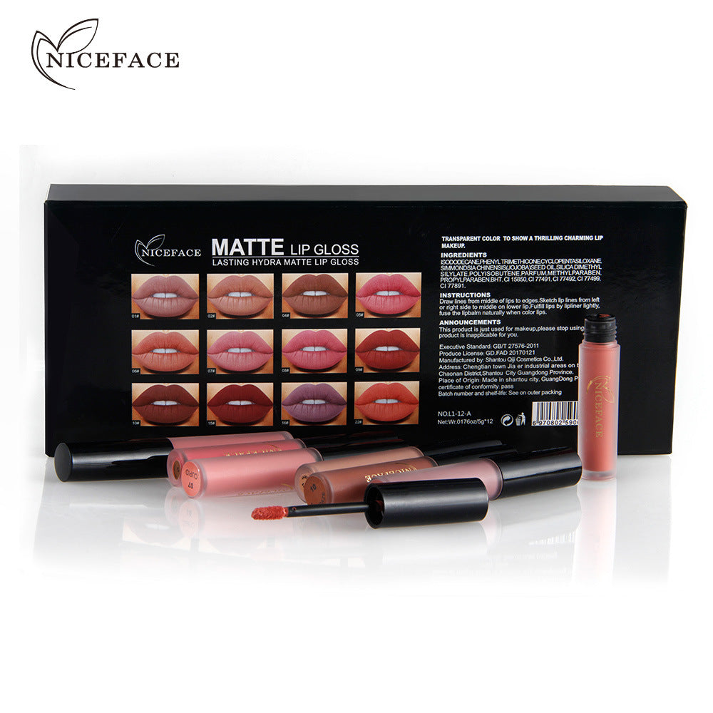 CONFEZIONE REGALO COMBINAZIONE DI LUCIDALABBRA NICEFACE 12 COLORI