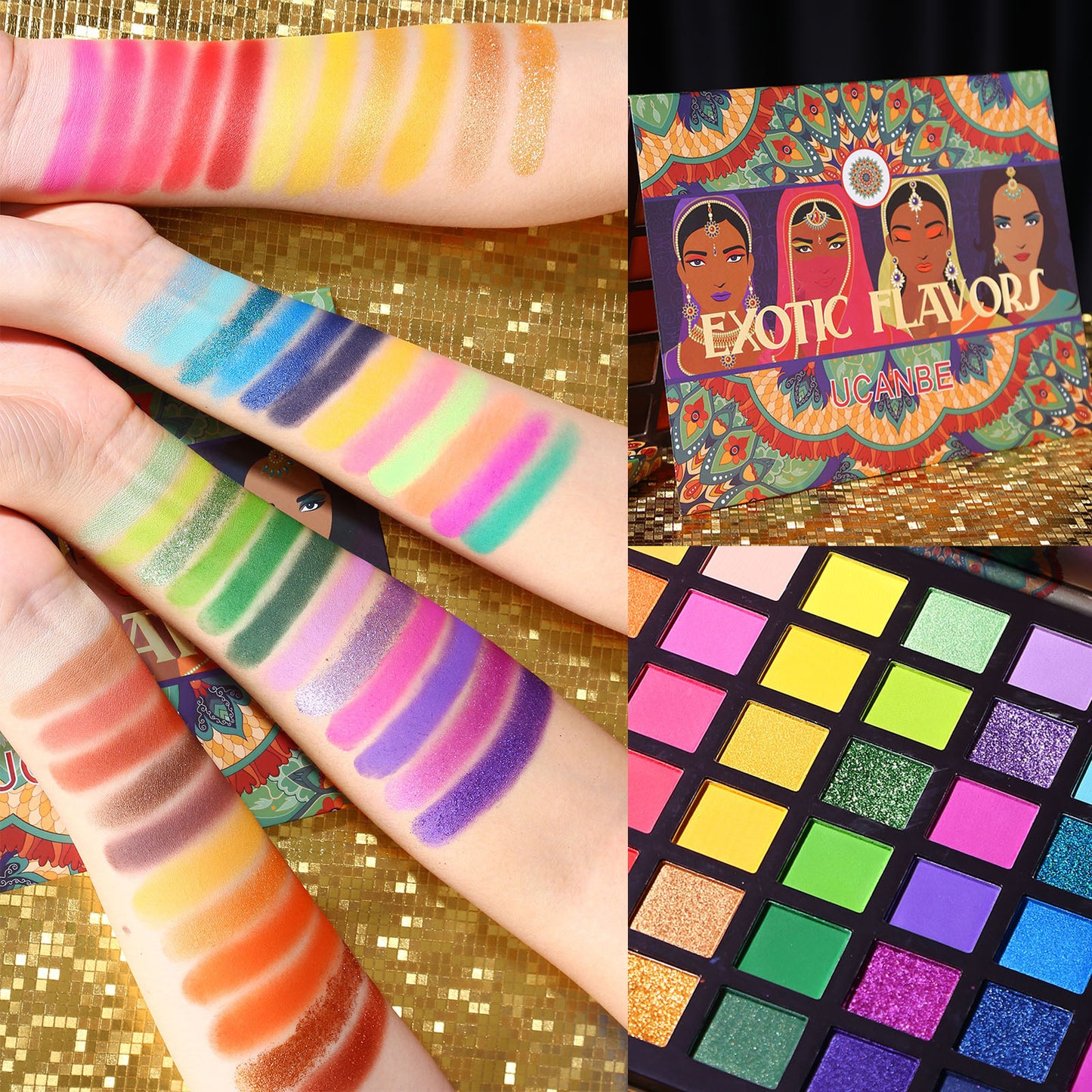 UCANBE PALETTE DI OMBRETTI ESOTICI DA 48 COLORI