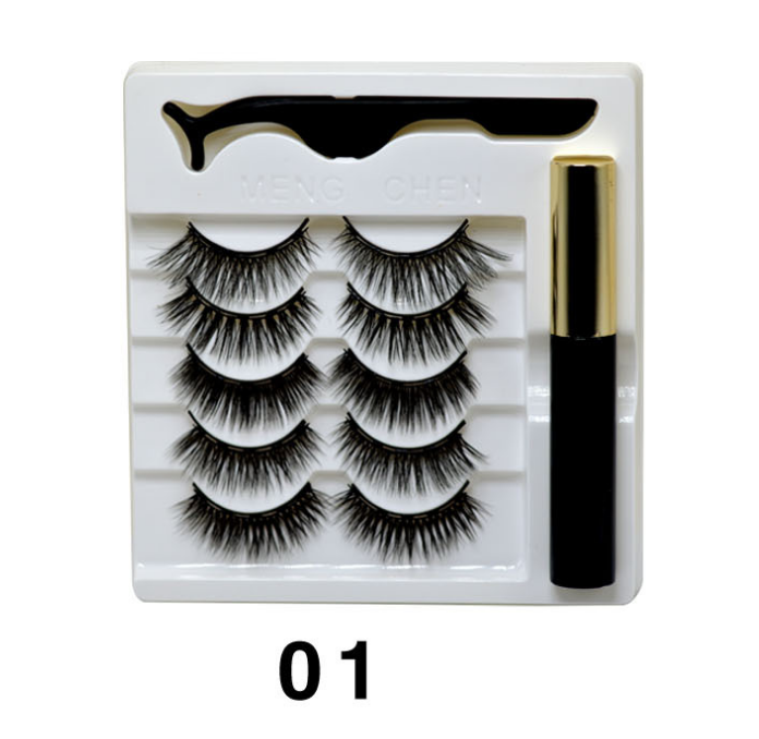SET CIGLIA FINTE IMPERMEABILI LUNGA DURATA 5 PAIA