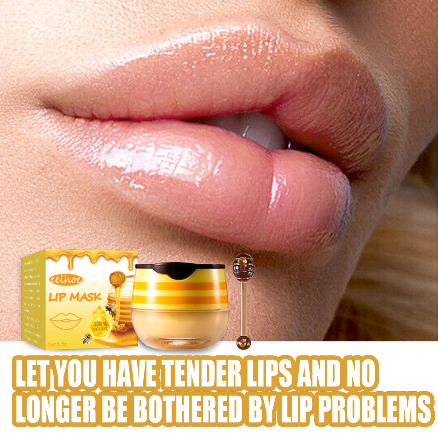 LIP MASK PER LABBRA AL MIELE NATURALE CON PENNELLO