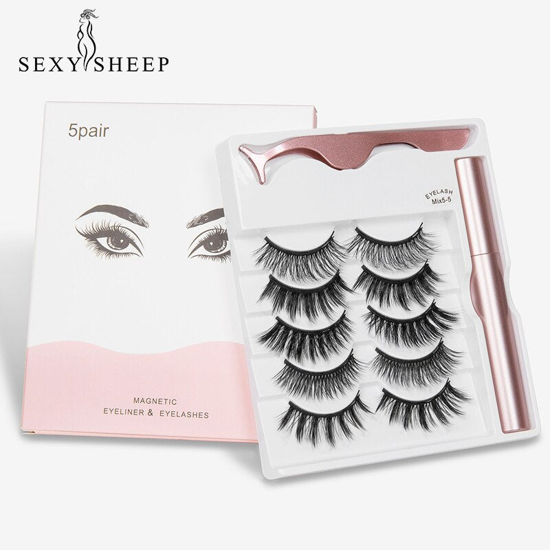 SET CIGLIA MAGNETICHE CON EYELINER E PINZETTA
