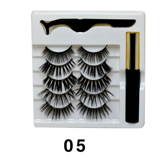SET CIGLIA FINTE IMPERMEABILI LUNGA DURATA 5 PAIA