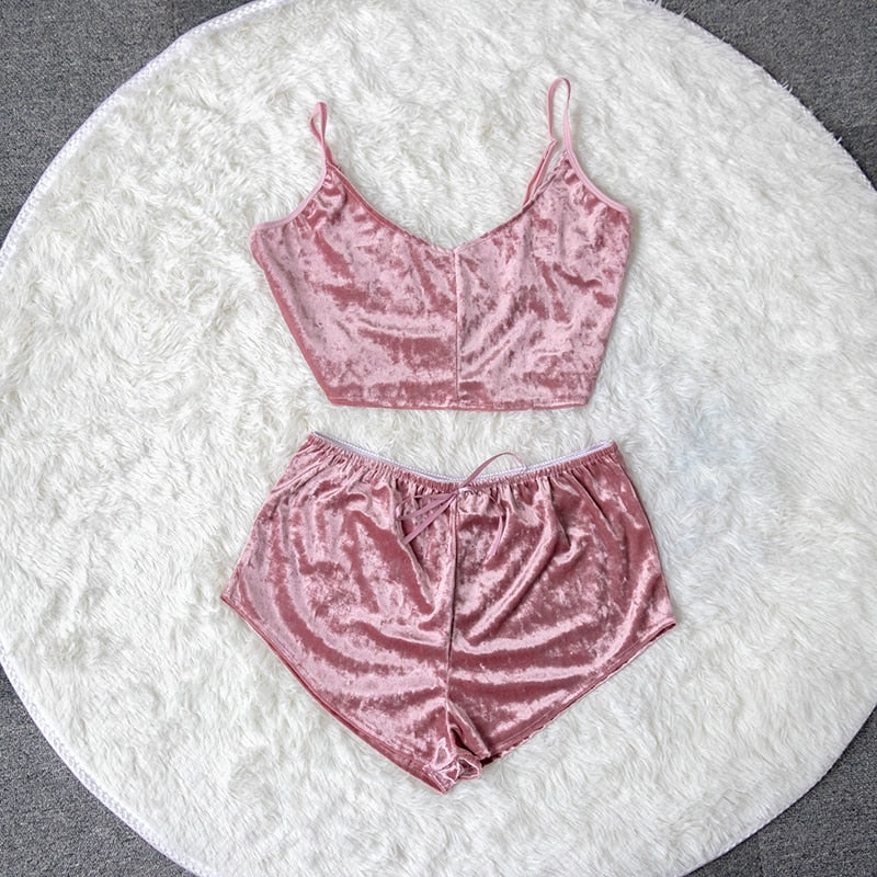 SEXY PIJAMA VRLVET (2pz)