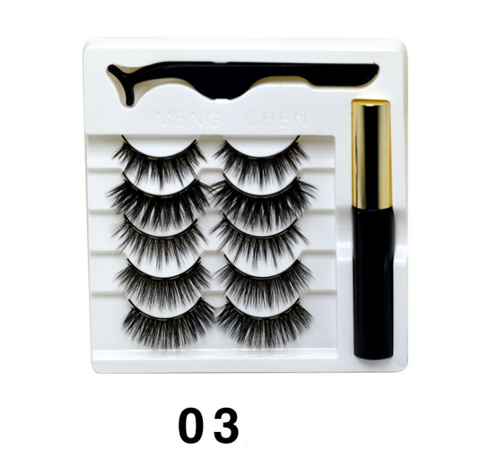 SET CIGLIA FINTE IMPERMEABILI LUNGA DURATA 5 PAIA