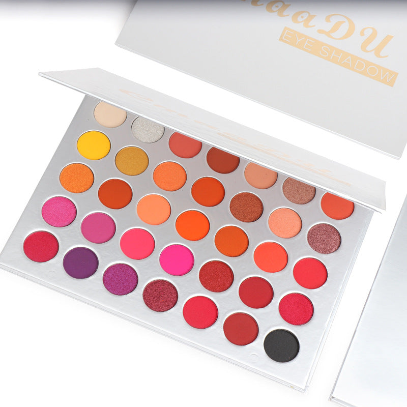 PERLA GLITTER PALETTE DI OMBRETTI CMAADU 35 COLORI OPACHI