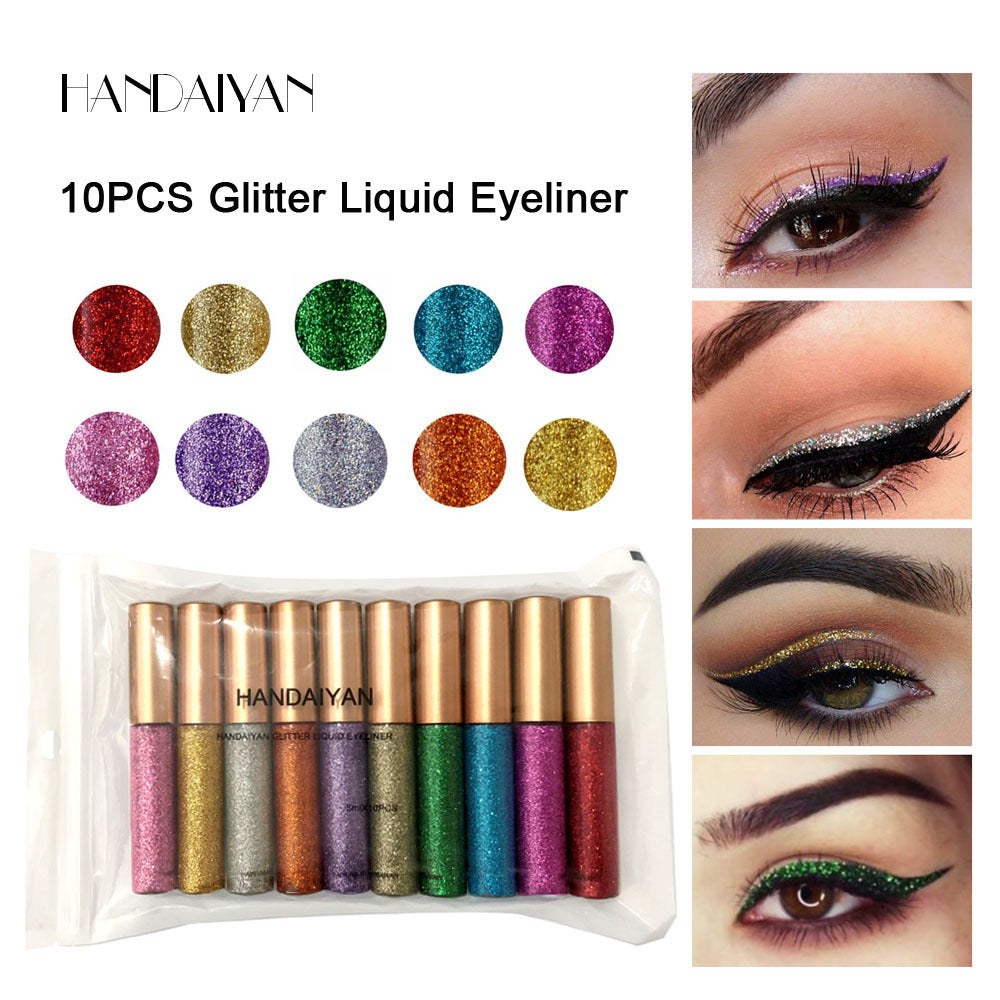 SET DI EYELINER LIQUIDI CON GLITTER HANDAIYAN