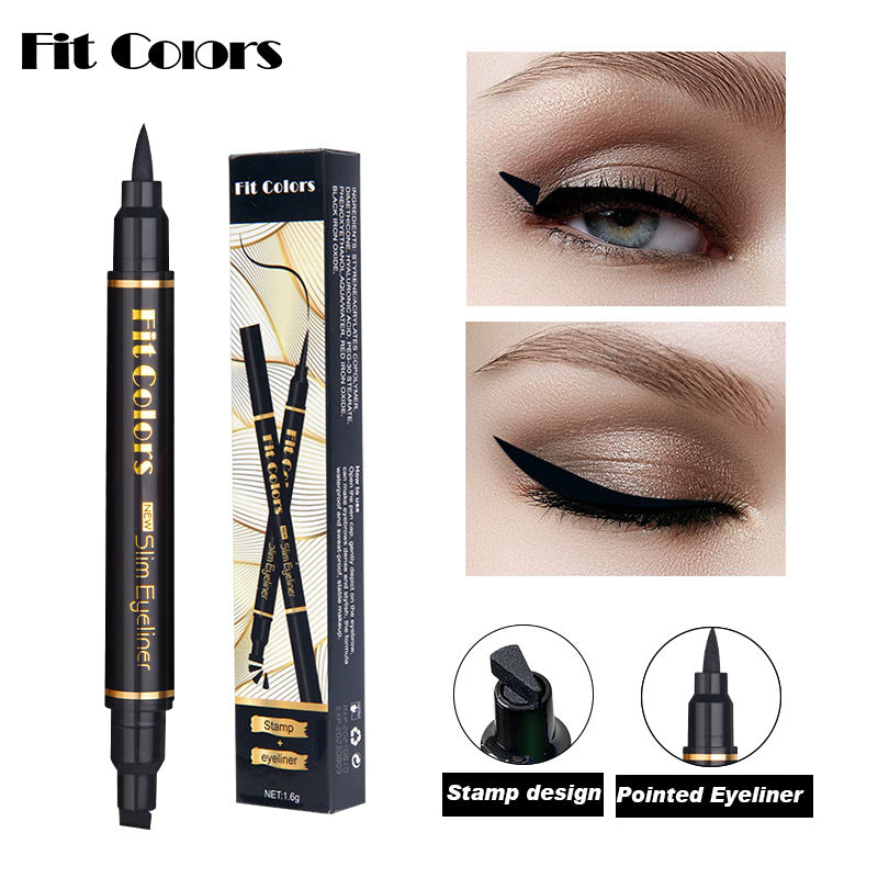 EYELINER CON GUARNIZIONE AD ALA TRIANGOLARE A DOPPIA TESTA IMPERMEABILE