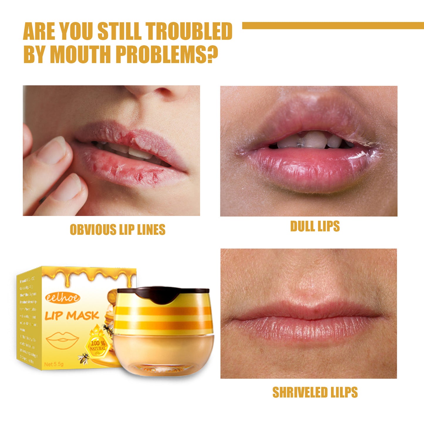 LIP MASK PER LABBRA AL MIELE NATURALE CON PENNELLO