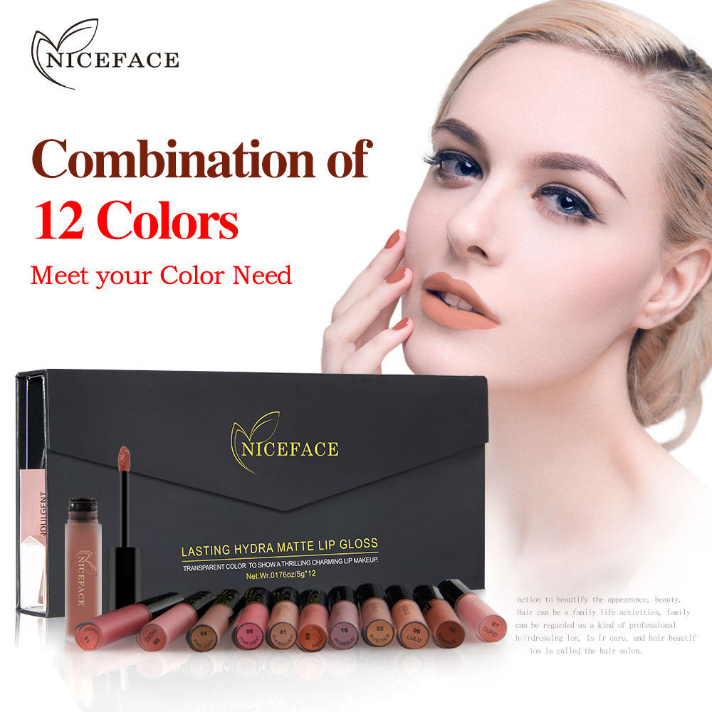 CONFEZIONE REGALO COMBINAZIONE DI LUCIDALABBRA NICEFACE 12 COLORI