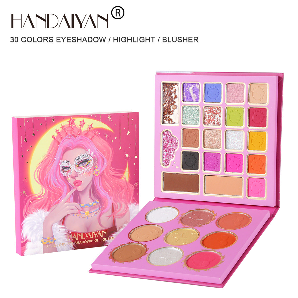 PALLETTE OMBRETTI HANDAIYAN QUEEN MASK 30 COLORI