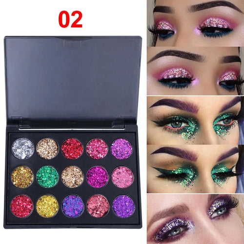 PALETTE DI ONBRETTI GLITTER METALLICI SHIMMER EYE