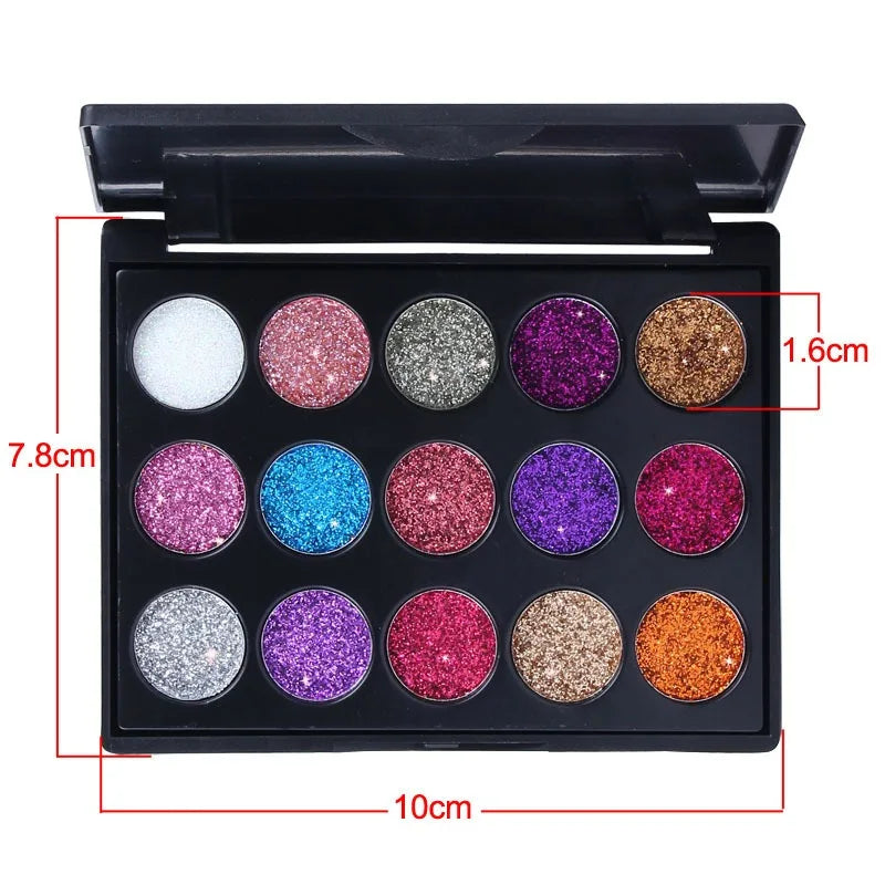 PALETTE DI ONBRETTI GLITTER METALLICI SHIMMER EYE