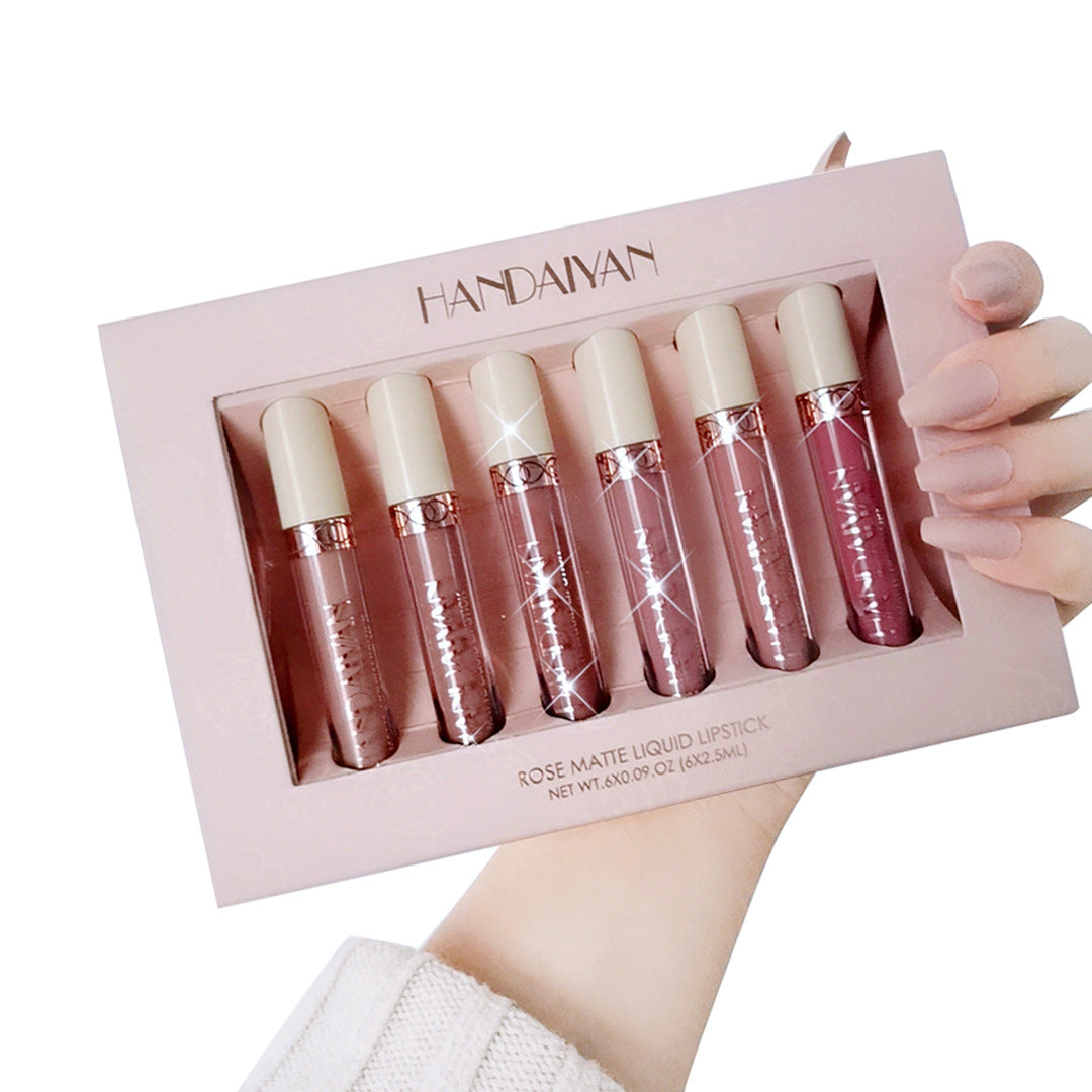 LIQUID LIPSTICK  HANDAIYAN 6 MATTE ROSE LIP GLOSS