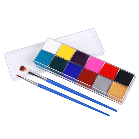 FIT COLORS MINI PALETTE 12 COLORI PITTURA PER IL CORPO SOLUBILE IN ACQUA PER IL VISO
