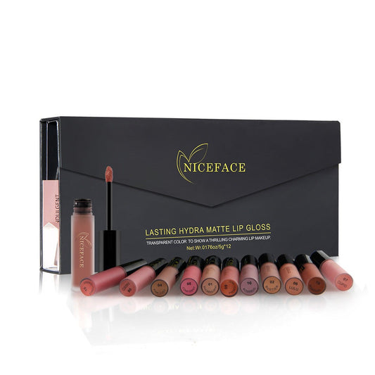 CONFEZIONE REGALO COMBINAZIONE DI LUCIDALABBRA NICEFACE 12 COLORI