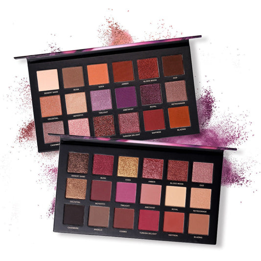 UCANBE NUOVA PALETTE OMBRETTI ORO E ROSA DA 18 COLORI