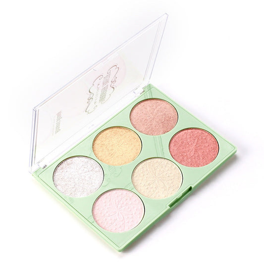 PALETTE DI RIPARAZIONE ILLUMINANTE PERLATA DI  6 COLORI ROMANTIC BEAUTY
