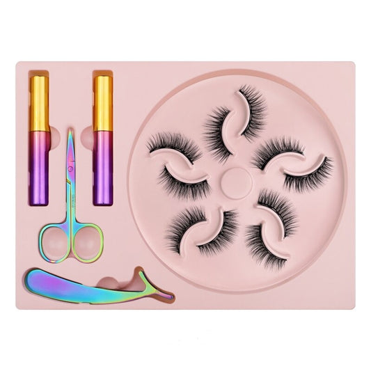 SET CIGLIA FINTE IMPERMEABILI CON 2 EYELINER FORBICE E ACCESSORI FATTI A MANO